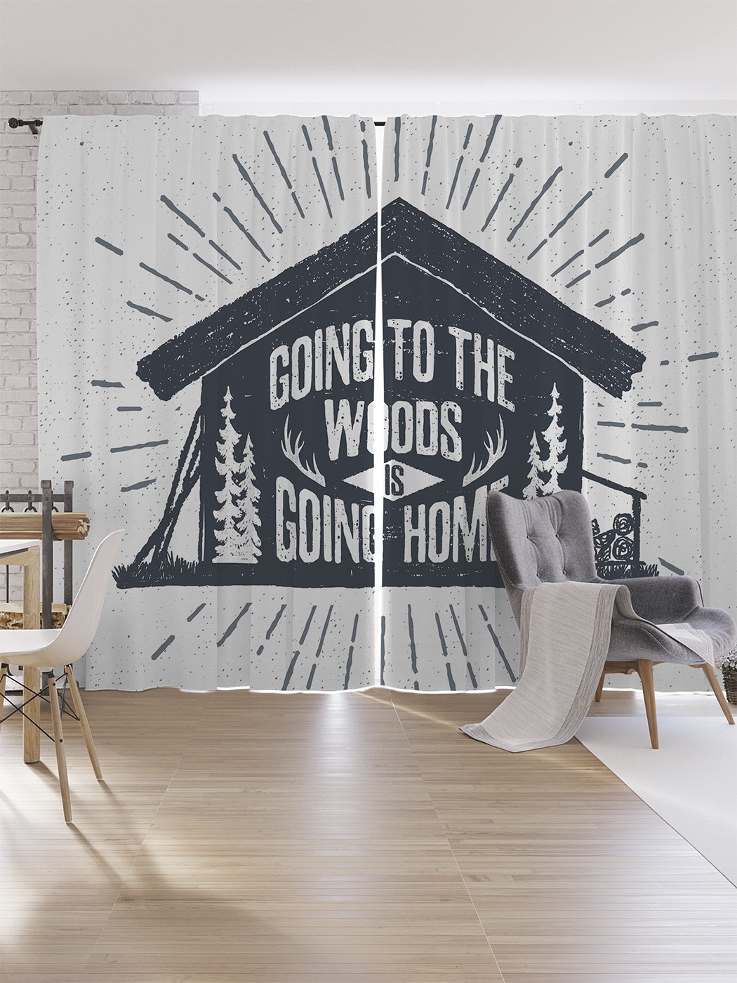 

Шторы под лён JoyArty "Лес - это дом", серия Oxford DeLux, 340х265 см, Лес - это дом