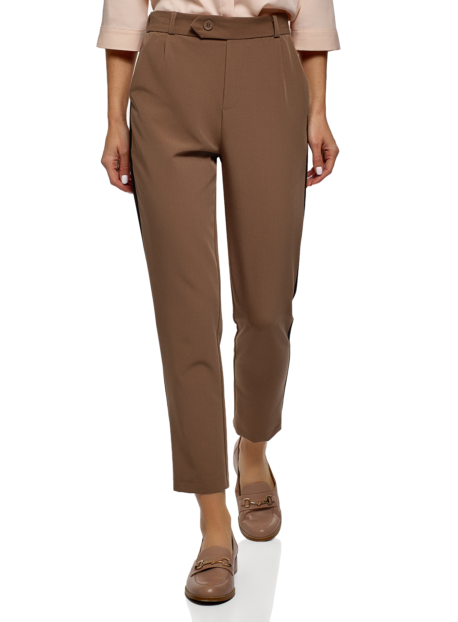 

Брюки женские oodji 11703099-3 красные 40/170, Красный, 11703099-3