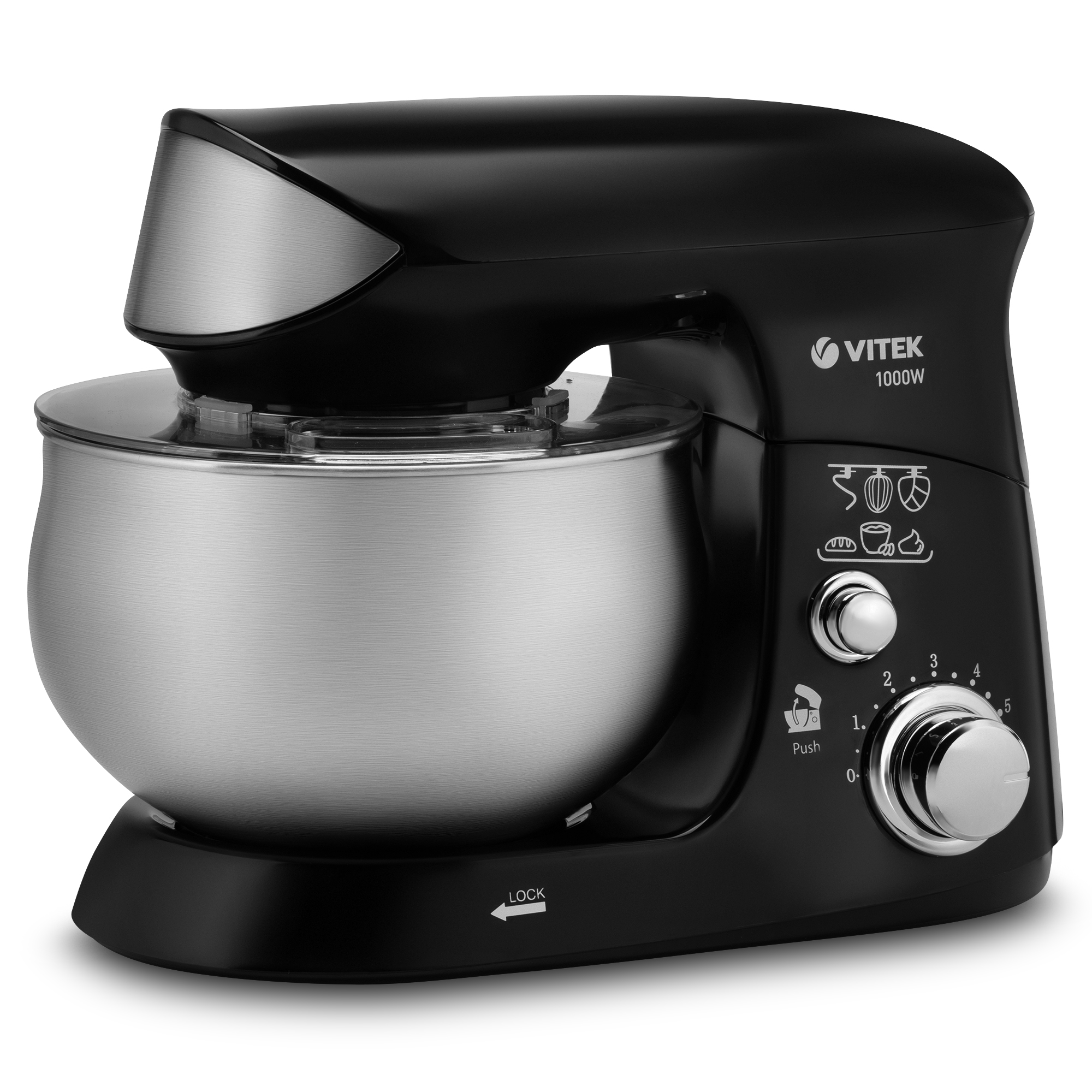 

Миксер VITEK VT-1445 черный, серебристый, VT-1445