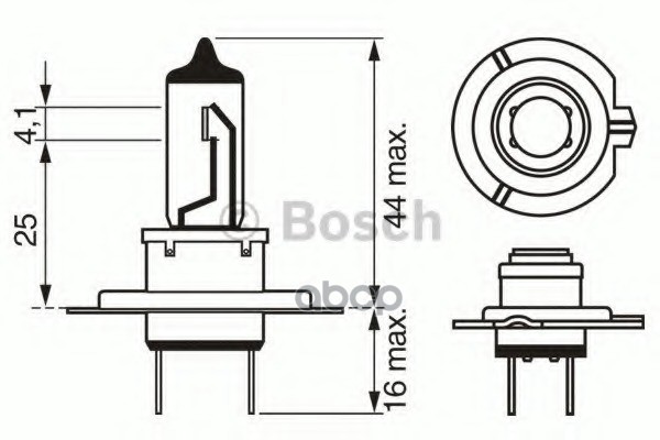 1 987 302 078_лампа! (H7) 55W 12V PX26D галогенная увелич. срок службы