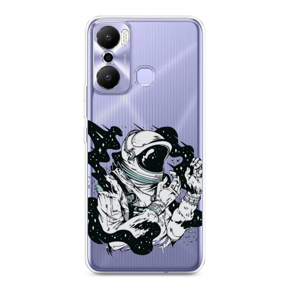 

Чехол Awog на Infinix Hot 20 Play "Космонавт арт", Черный;бежевый;белый, 3103550-7