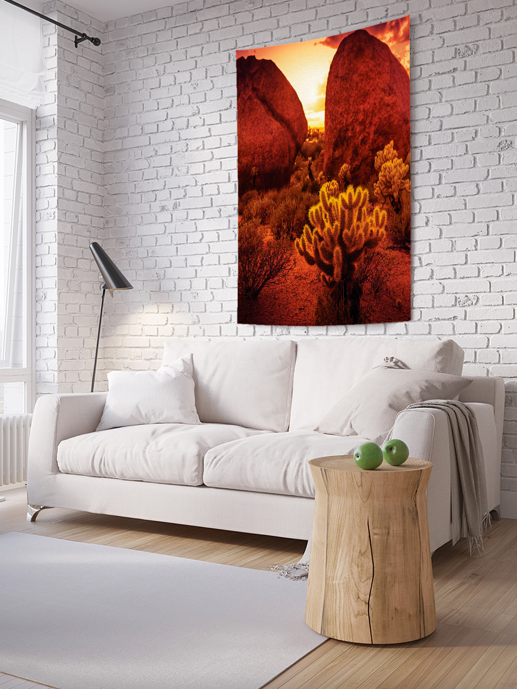 

Вертикальное фотопанно на стену JoyArty Маленький кактус прячется 150x200 см, Маленький кактус прячется