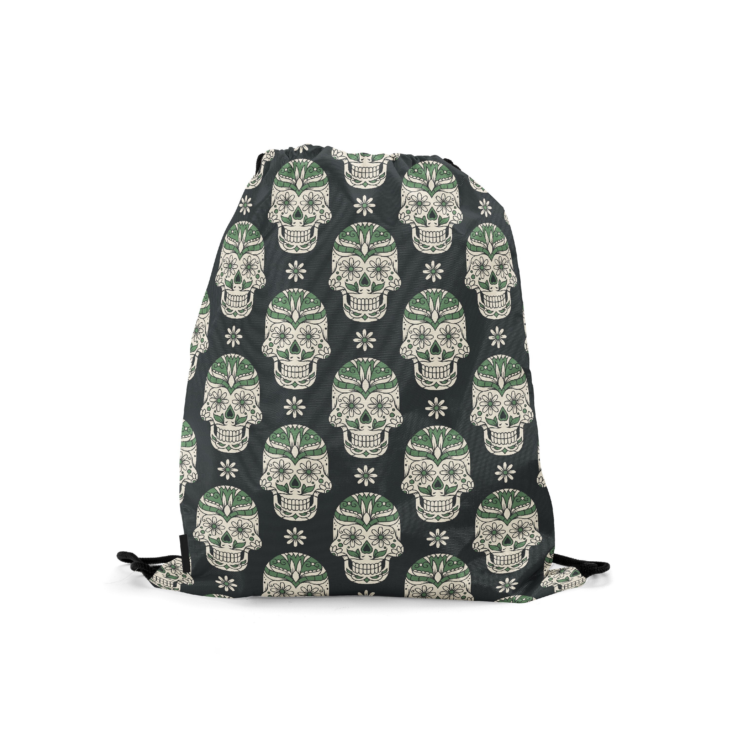 

Мешок-рюкзак для сменной обуви Burnettie SkullPattern04Big, Зеленый