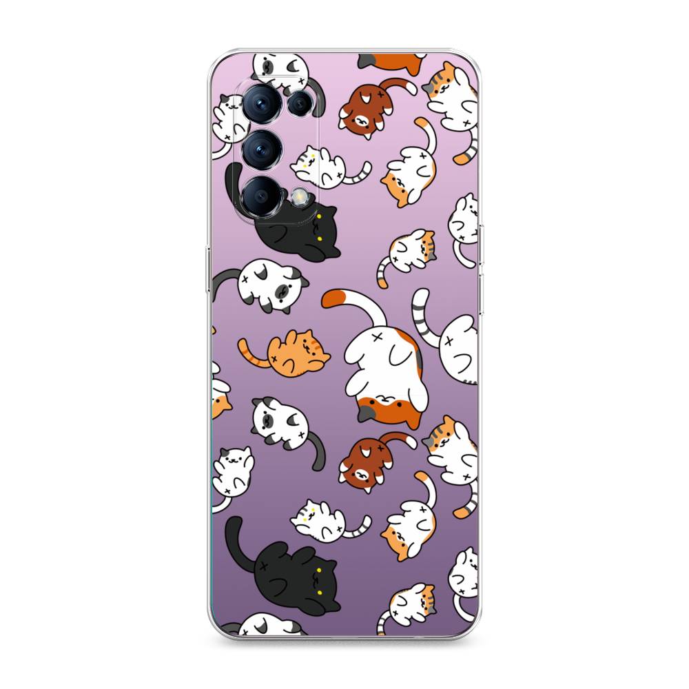 

Чехол Awog на Oppo Reno 5 "Котопад", Разноцветный, 255250-7