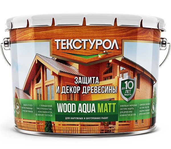 

Деревозащитное средство Текстурол Wood Aqua Matt на водной основе бесцветный 10л, Прозрачный