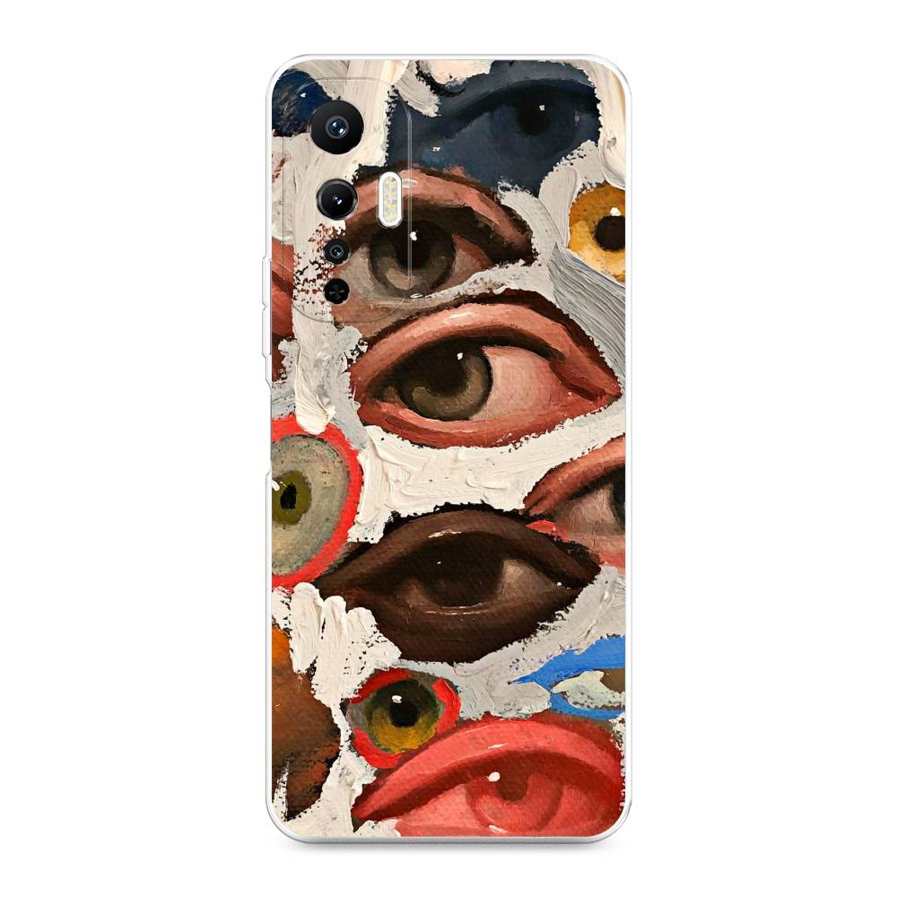 

Чехол Awog на Infinix Hot 20S "Глаза масляная живопись", Серый;бежевый;красный, 3103650-7