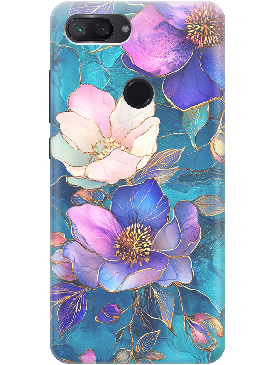 

Силиконовый чехол на Xiaomi Mi 8 Lite с принтом "Фиолетовые цветы и листья", Прозрачный;белый;синий, 719373223