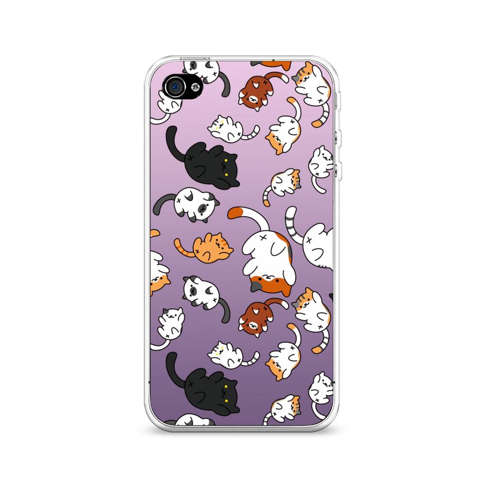 

Чехол Awog на Apple iPhone 4/4S / Айфон 4/4S "Котопад", Разноцветный, 10150-7