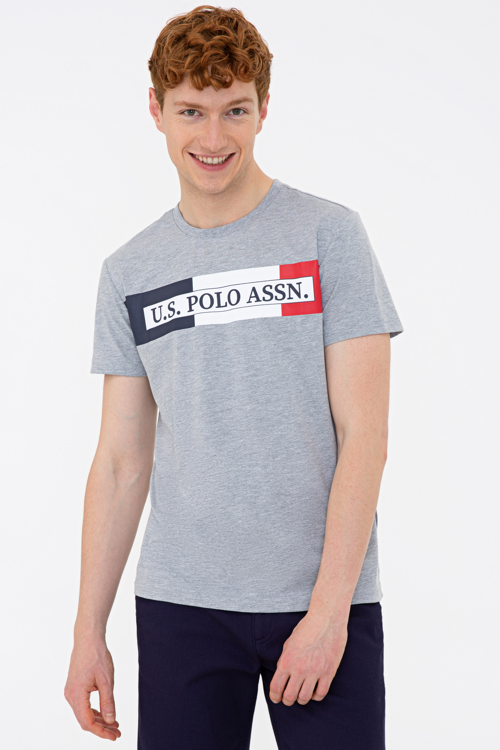 

Футболка мужская U.S. POLO Assn. G081GL0110FULI серая S, G081GL0110FULI