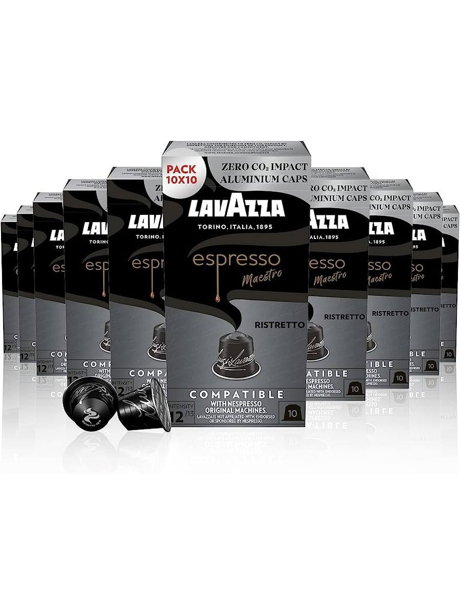 Кофе в капсулах Lavazza Espresso Maestro Ristretto для кофемашин Nespresso 100 шт 5300₽