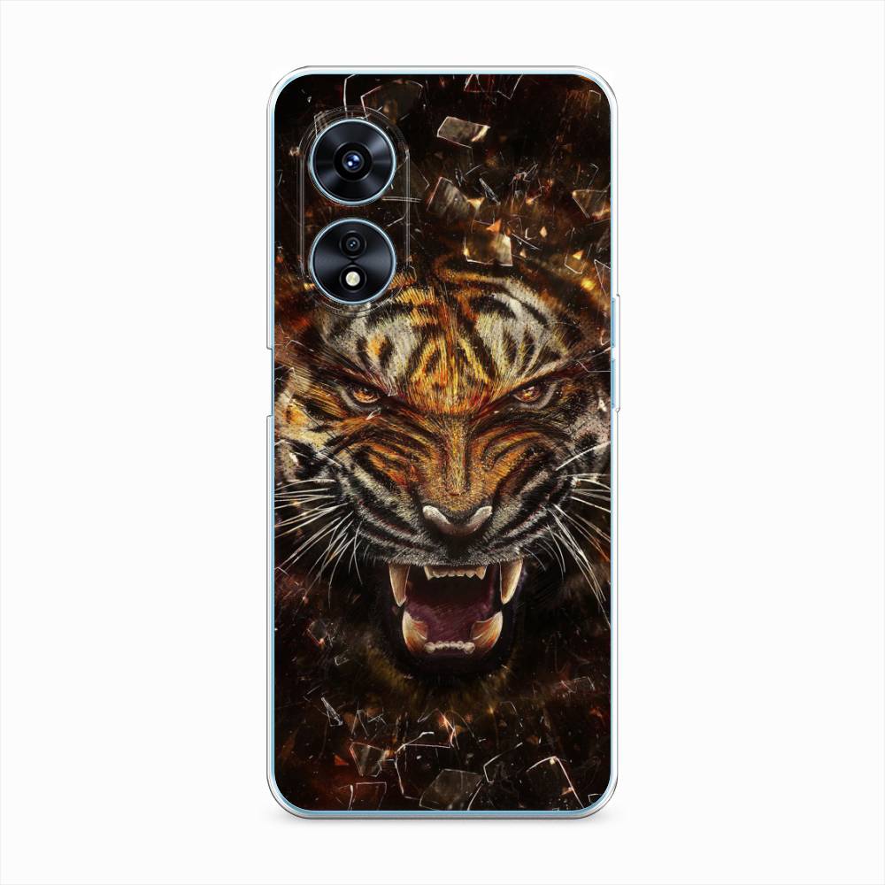 

Чехол на Oppo A97 "Тигр осколки", Оранжевый;серый;черный, 2511050-1
