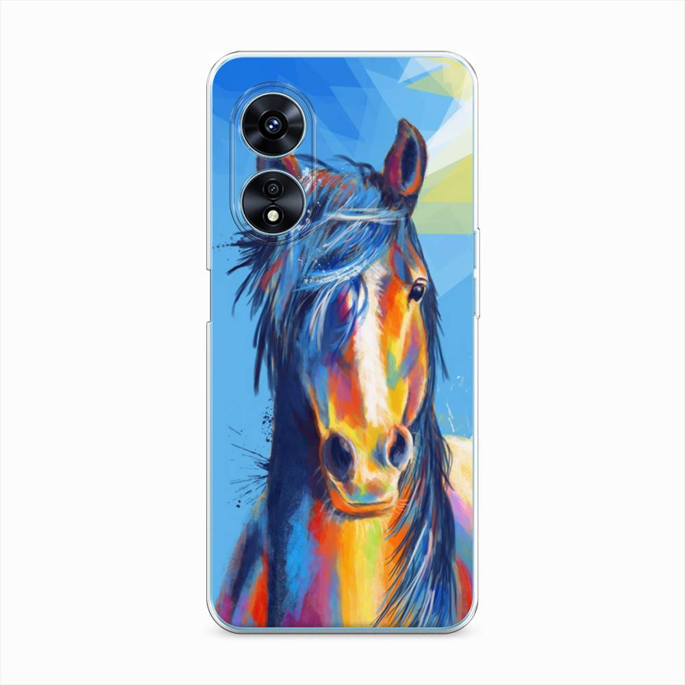 

Чехол на Oppo A97 "Лошадь арт 3", Голубой;желтый;синий, 2511050-1