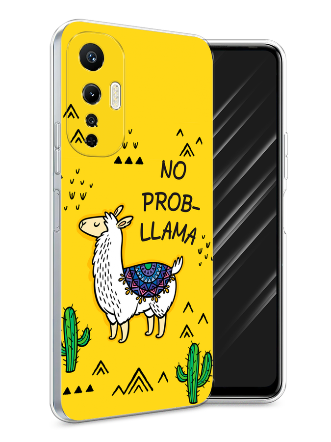 

Чехол Awog на Infinix Hot 20S "No probLLama", Желтый;черный;синий, 3103650-2