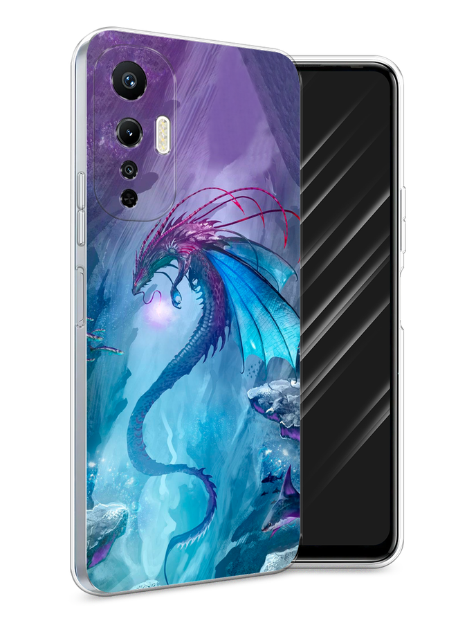 

Чехол Awog на Infinix Hot 20S "Водный дракон", Голубой;фиолетовый;синий, 3103650-2
