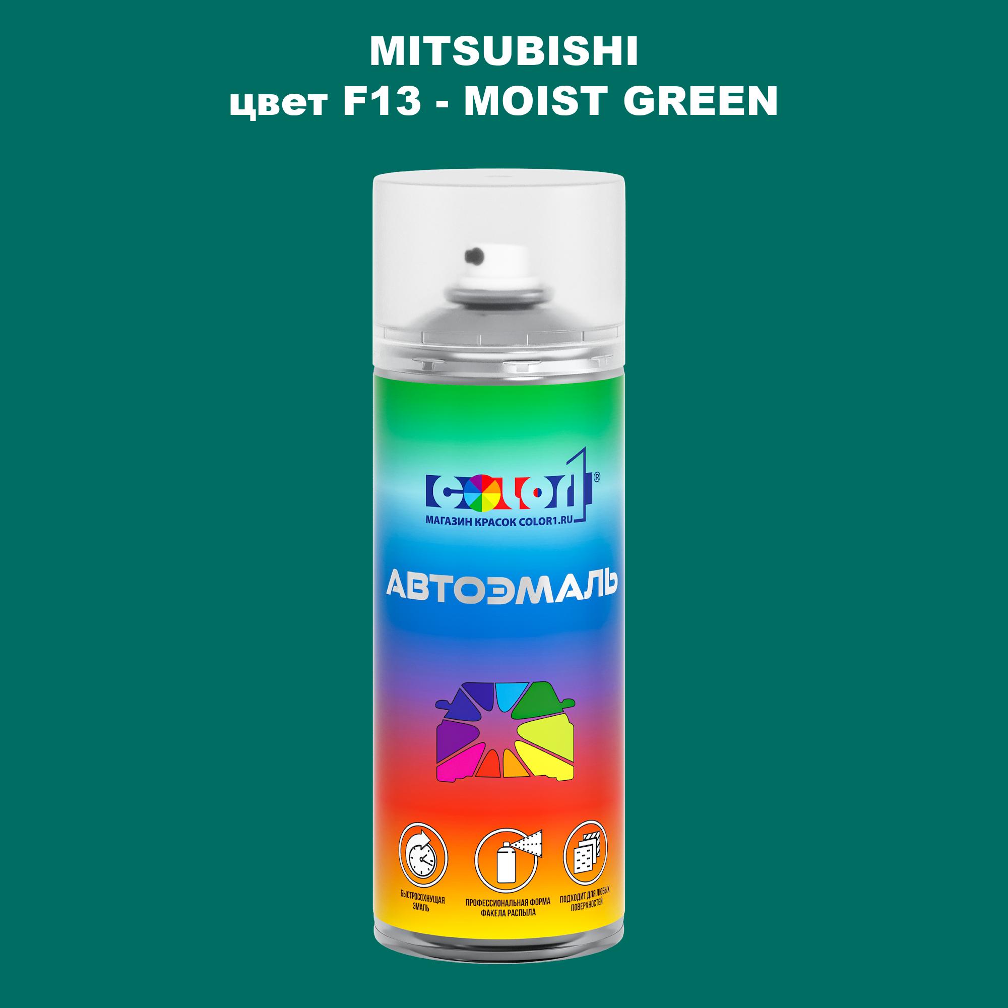 

Аэрозольная краска COLOR1 для MITSUBISHI, цвет F13 - MOIST GREEN, Прозрачный