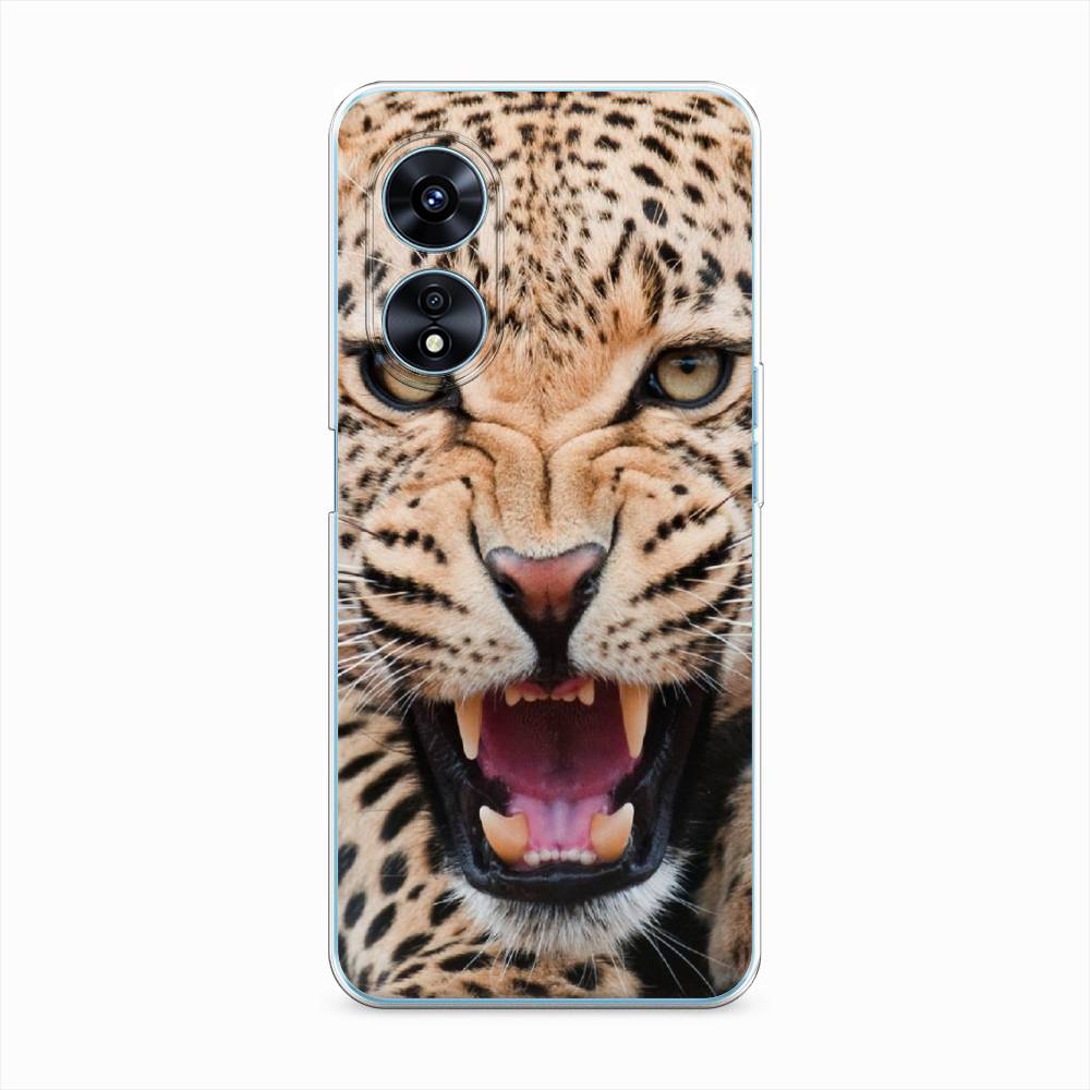 

Чехол на Oppo A97 "Леопард 3d", Бежевый;черный, 2511050-6