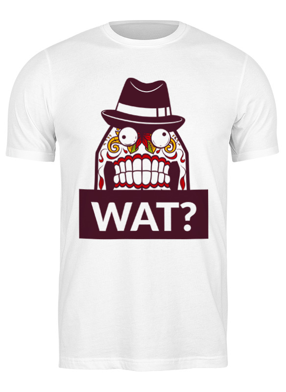 

Футболка мужская Printio Wat белая 3XL, Белый, Wat