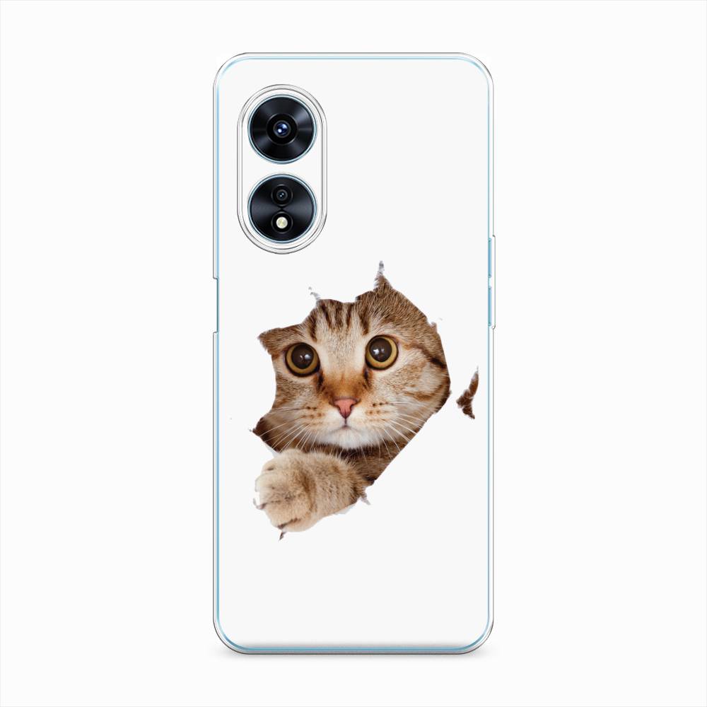

Чехол на Oppo A97 "Кот и бумага", Белый;коричневый, 2511050-1