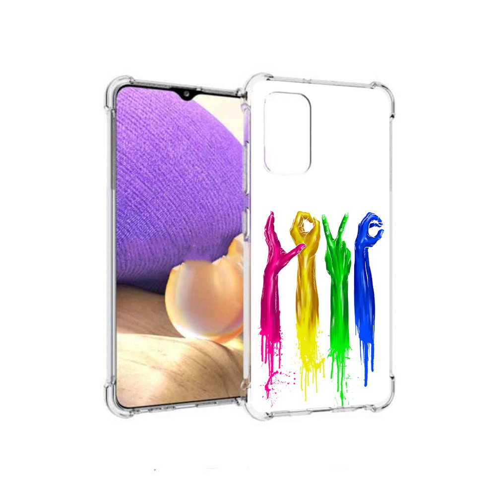 Чехол MyPads Tocco для Samsung Galaxy A32 яркие руки love (PT158368.514.707)