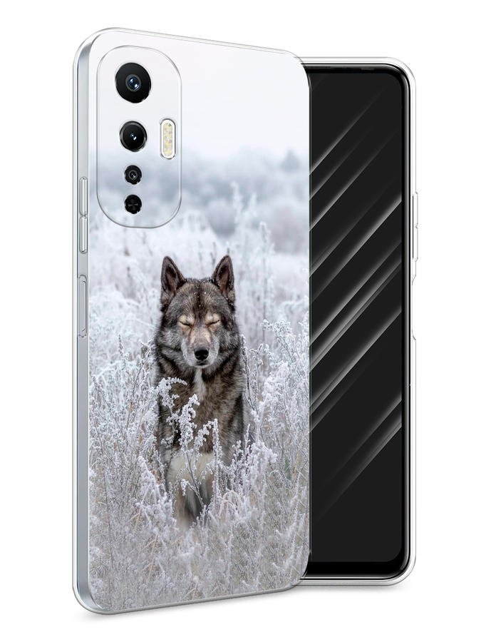

Чехол Awog на Infinix Hot 20S "Волк в поле", Белый;черный, 3103650-1