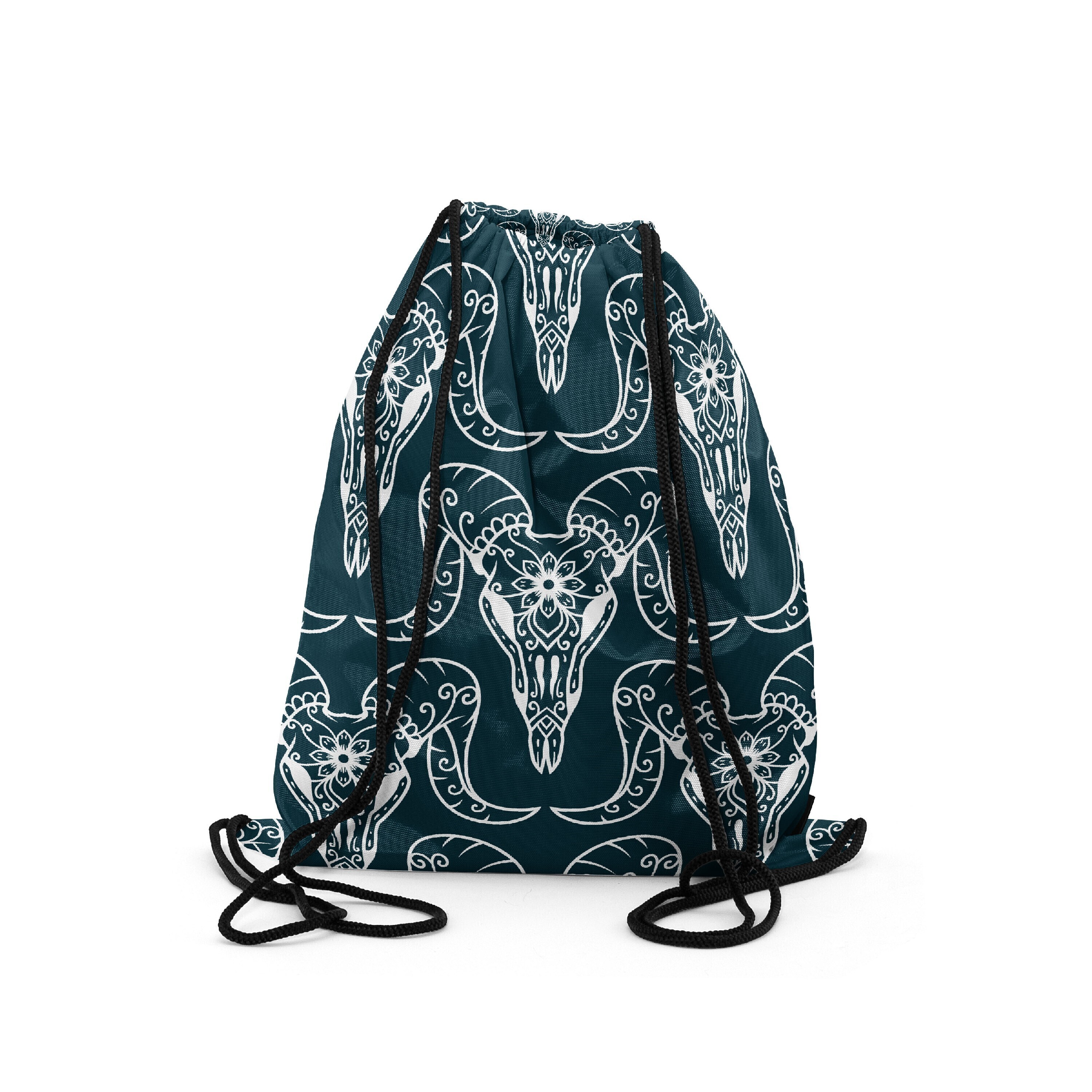 

Мешок-рюкзак для сменной обуви Burnettie SkullPattern06, Зеленый