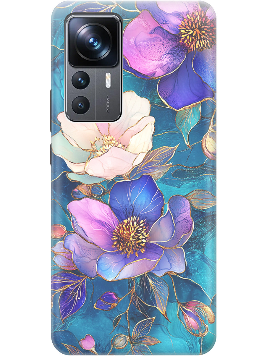 

Силиконовый чехол на Xiaomi 12T / 12T Pro с принтом "Фиолетовые цветы и листья", Прозрачный;белый;синий, 762091923