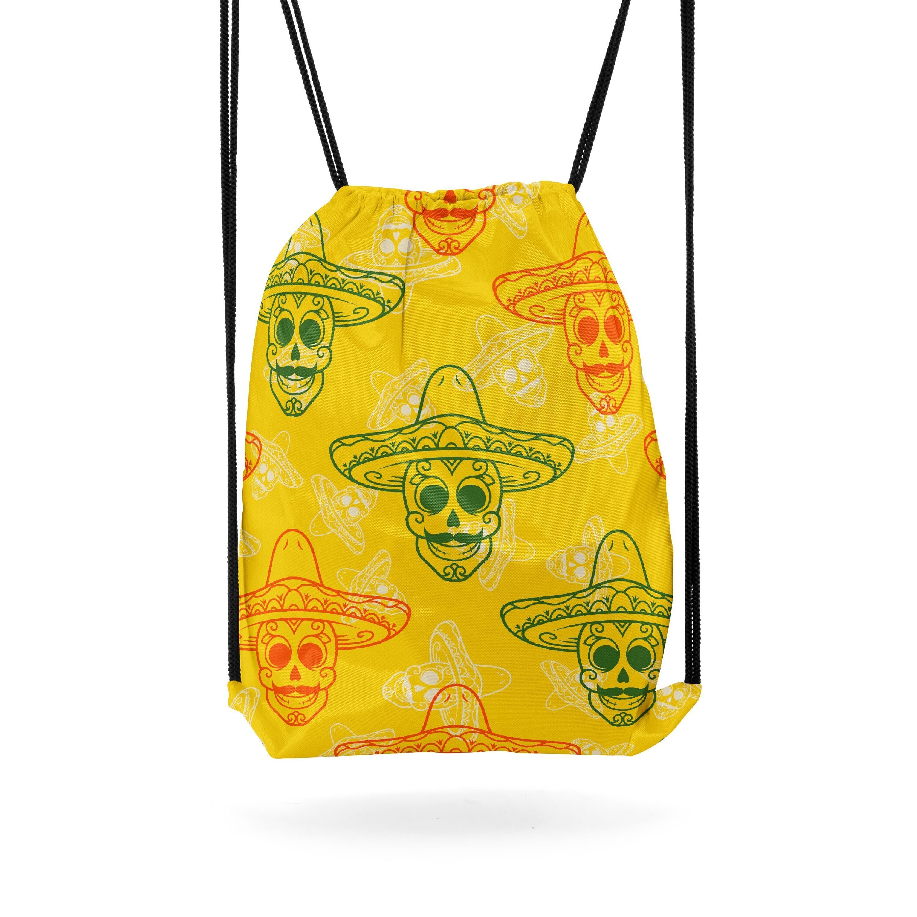 

Мешок-рюкзак для сменной обуви Burnettie SkullPattern07, Желтый