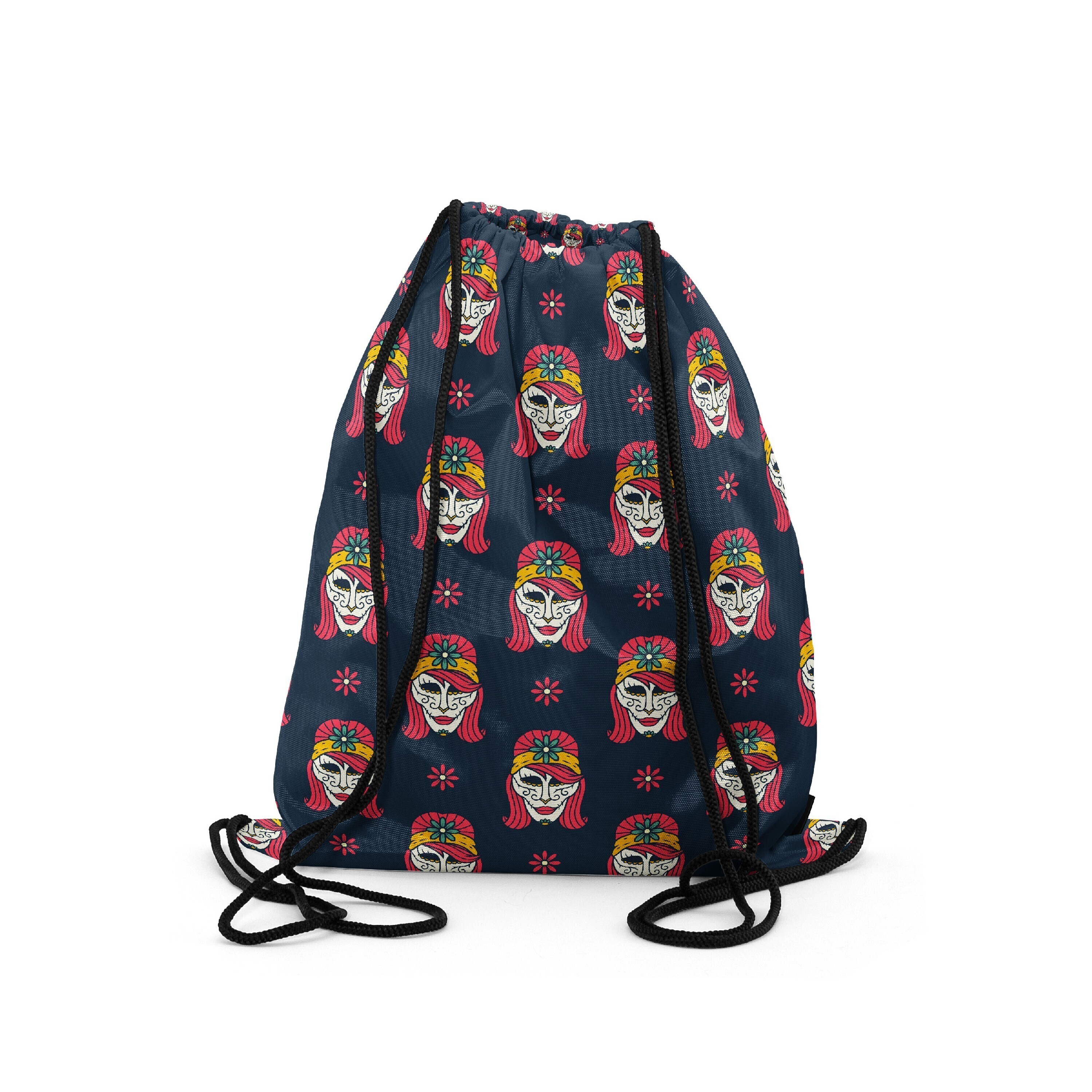 

Мешок-рюкзак для сменной обуви Burnettie SkullPattern08Big, Синий