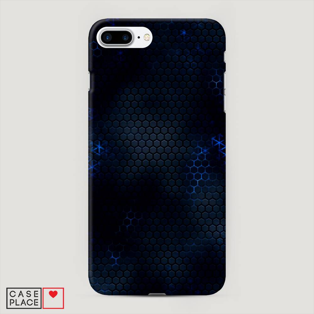 

Пластиковый чехол "Фон соты синие" на Apple iPhone 8 Plus, 10920-2