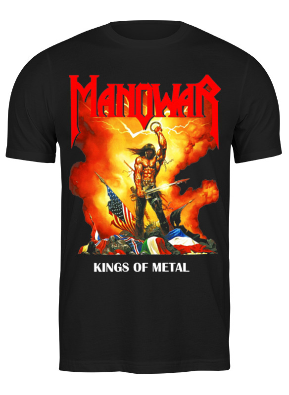 

Футболка мужская Printio Manowar band черная 3XL, Черный, Manowar band