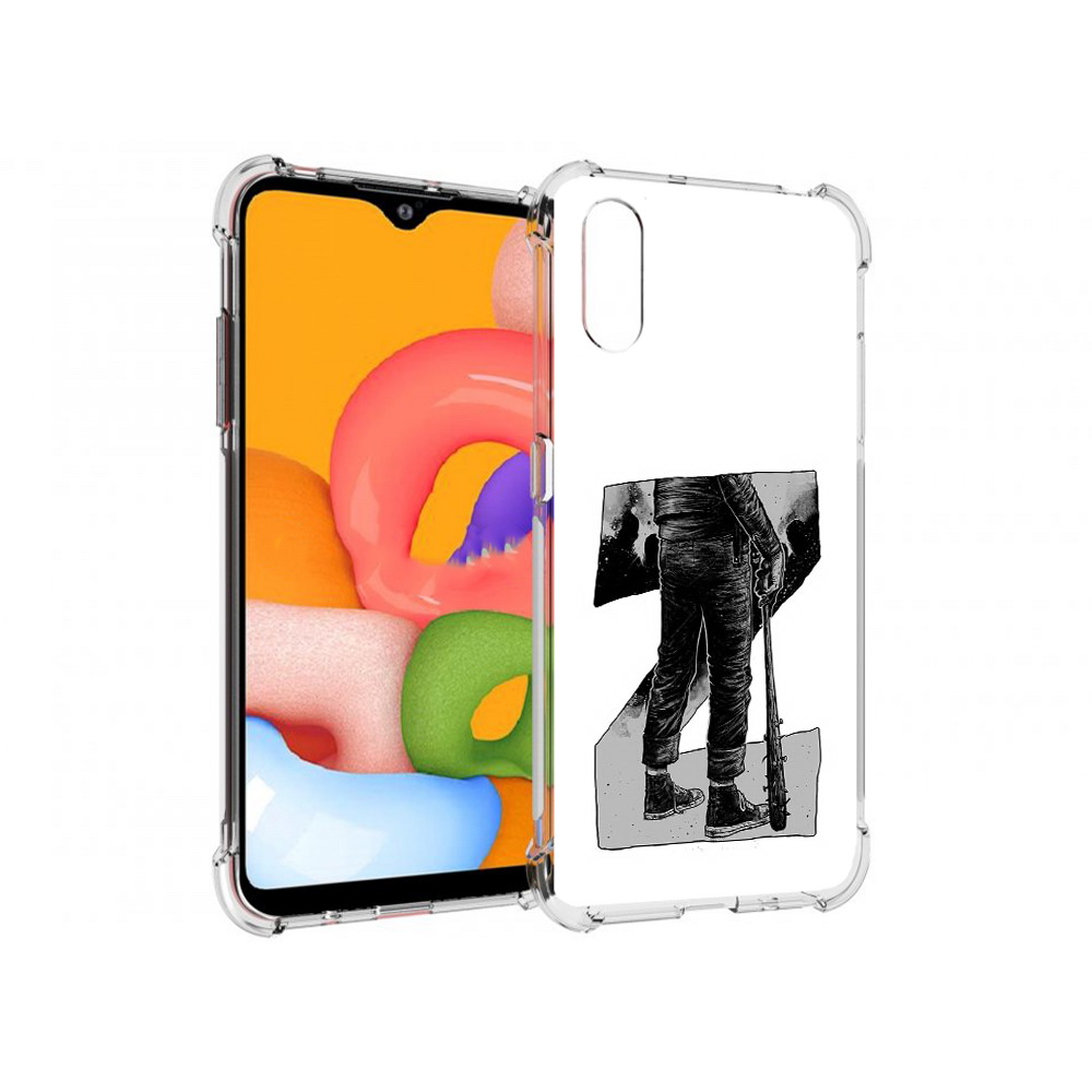 

Чехол MyPads Tocco для Samsung Galaxy A01 воин черно белый (PT144711.509.265), Tocco