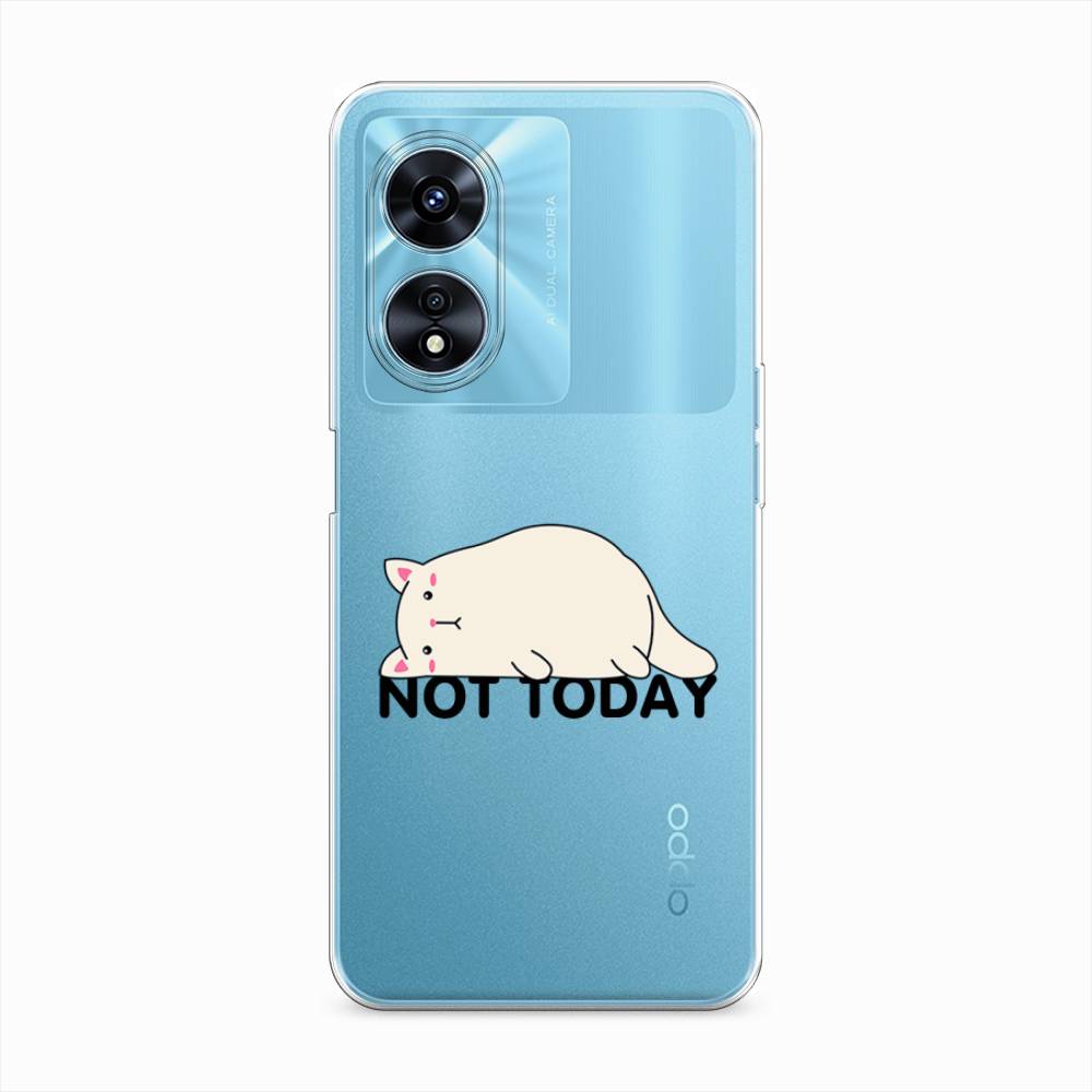

Чехол на Oppo A97 "Cat not today", Белый;розовый;черный, 2511050-1