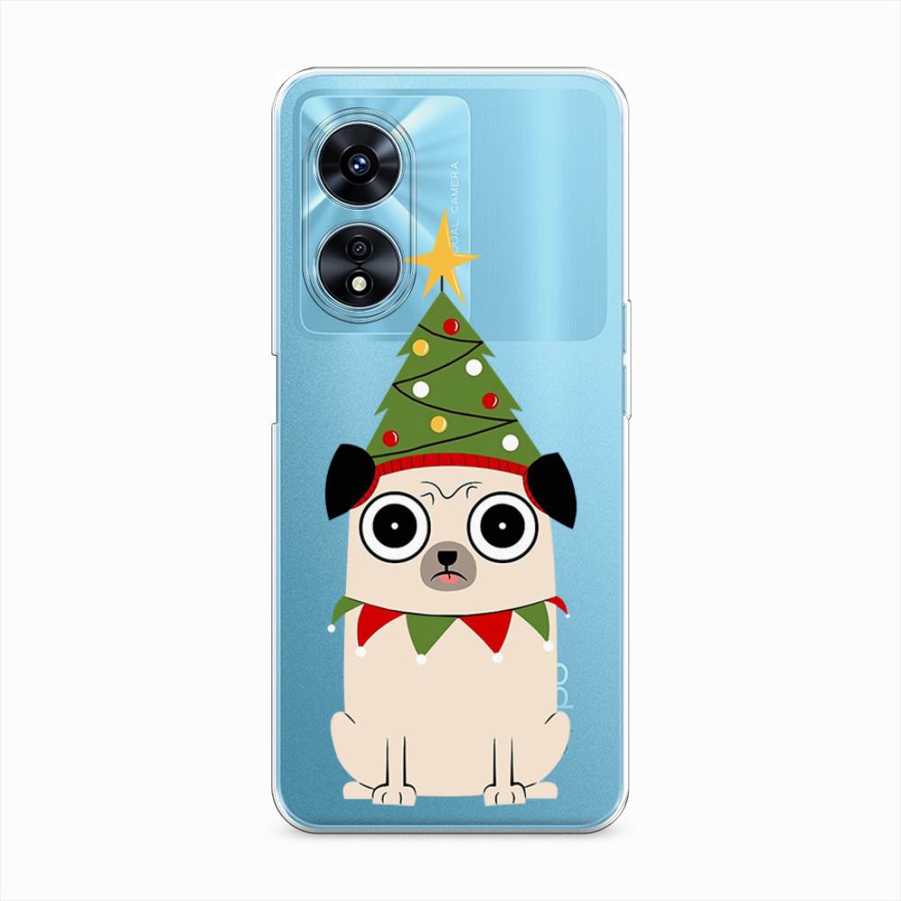 

Чехол на Oppo A97 "Собачка с ёлочкой", Бежевый;красный;зеленый, 2511050-1