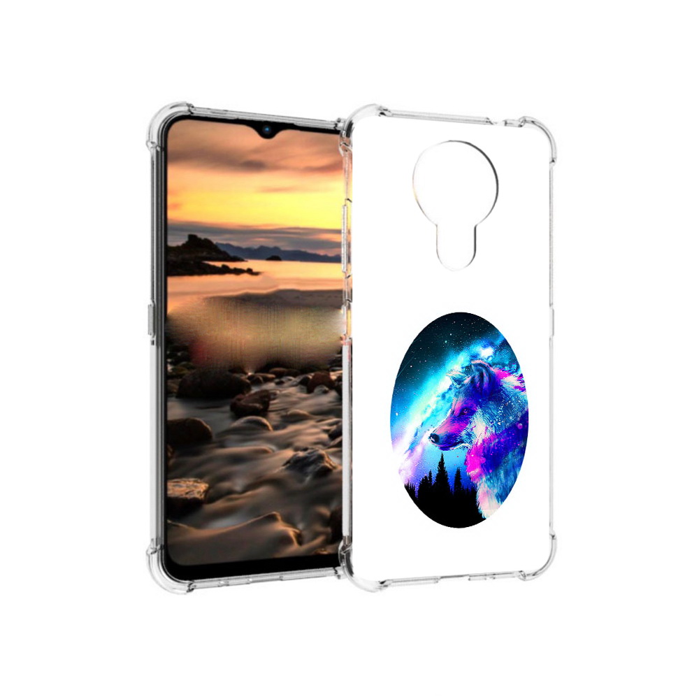 

Чехол MyPads Tocco для Nokia 1.4 голубой волк (PT159954.115.293), Прозрачный, Tocco