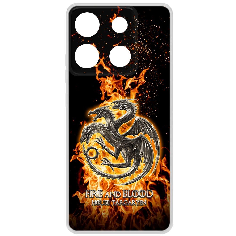 

Чехол-накладка Krutoff Clear Case Игра Престолов Дом Таргариен для INFINIX Smart 7 Plus, Прозрачный