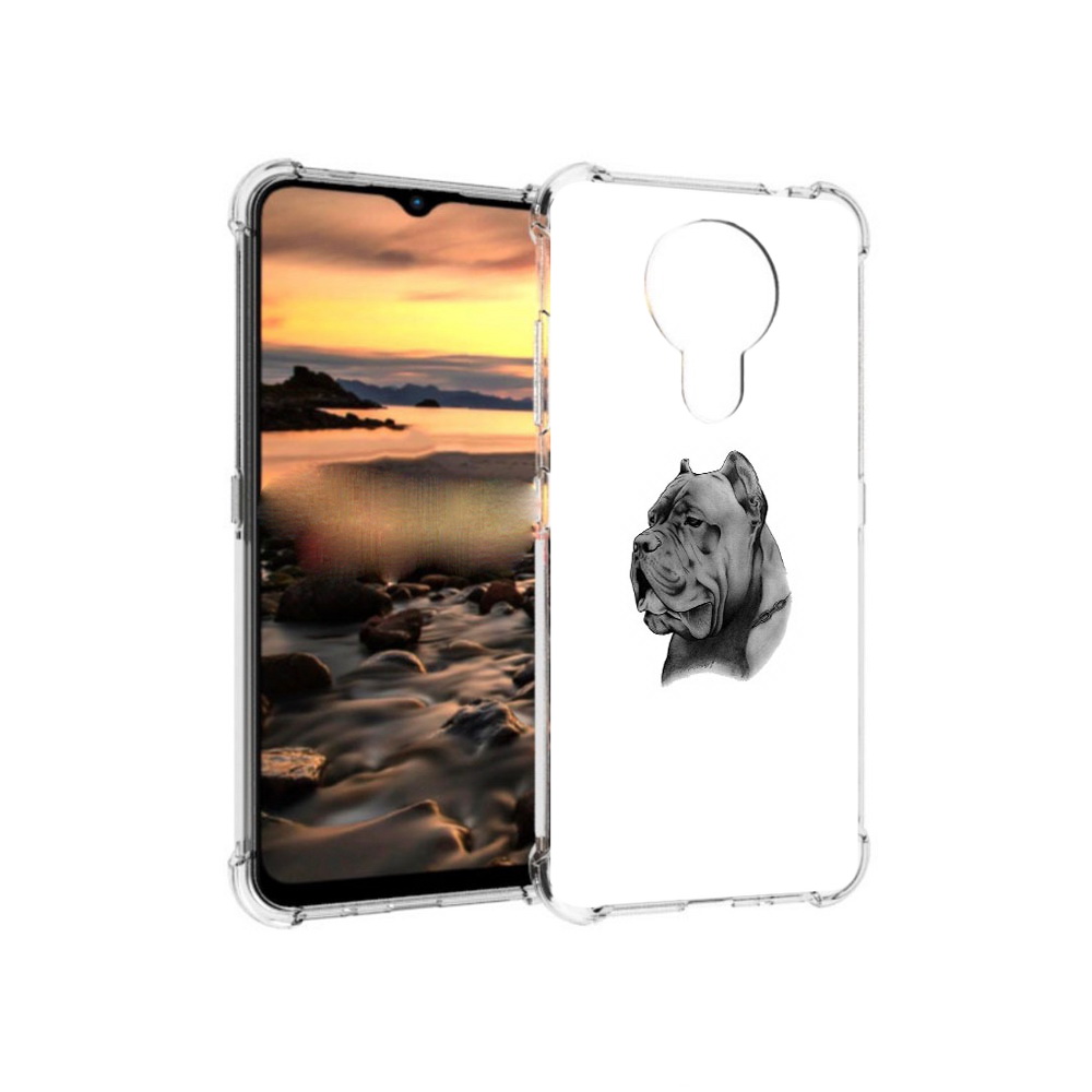 

Чехол MyPads Tocco для Nokia 1.4 грозный бульдог (PT159954.115.300), Прозрачный, Tocco