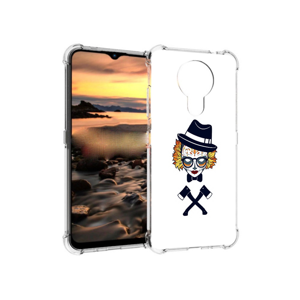 

Чехол MyPads Tocco для Nokia 1.4 девушка в маске с топорами рисунок (PT159954.115.304), Прозрачный, Tocco