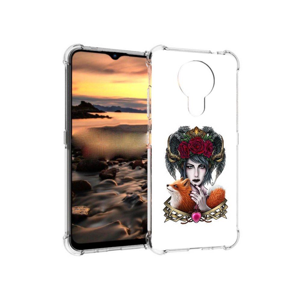 

Чехол MyPads Tocco для Nokia 1.4 девушка с лисой (PT159954.115.314), Прозрачный, Tocco