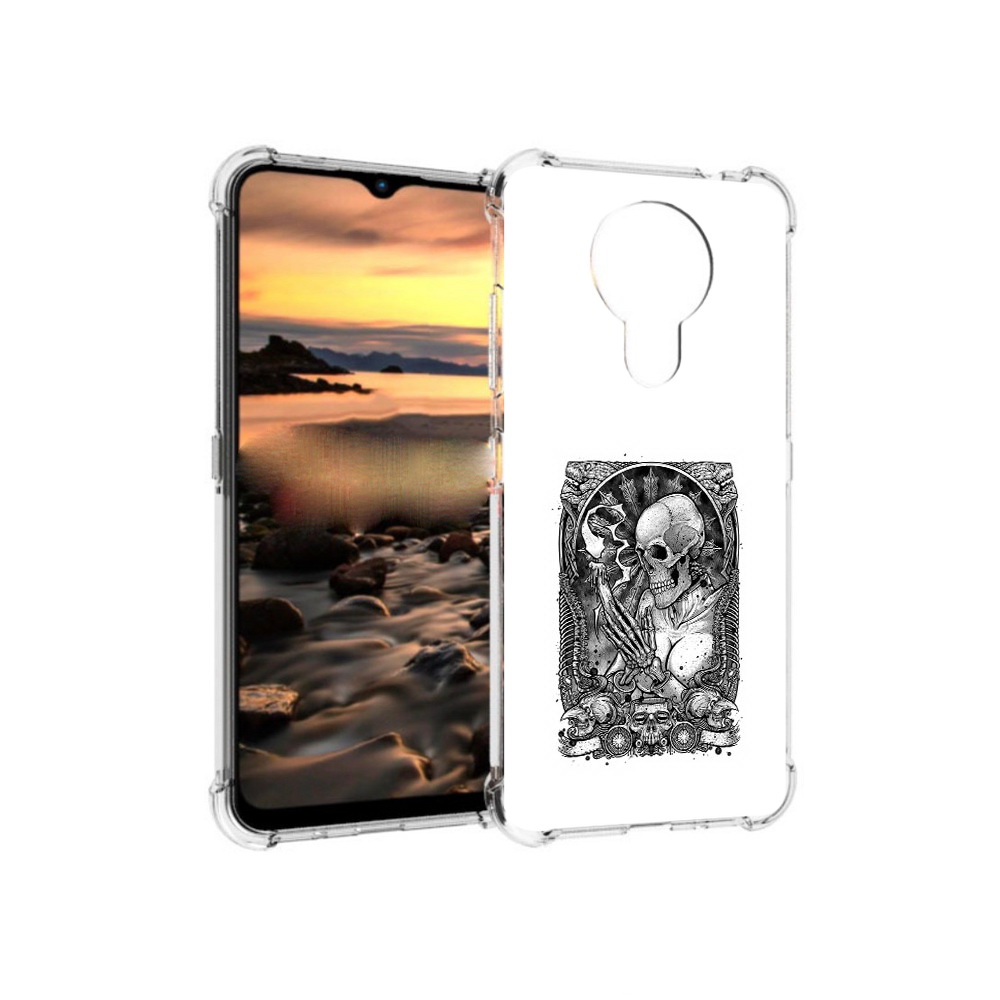 

Чехол MyPads Tocco для Nokia 1.4 девушка скелет (PT159954.115.316), Прозрачный, Tocco