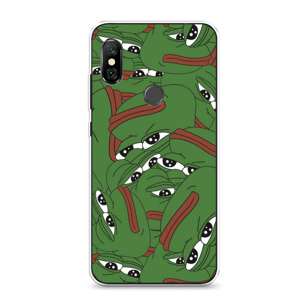 фото Силиконовый чехол "печальный frog" на xiaomi redmi note 6 pro awog