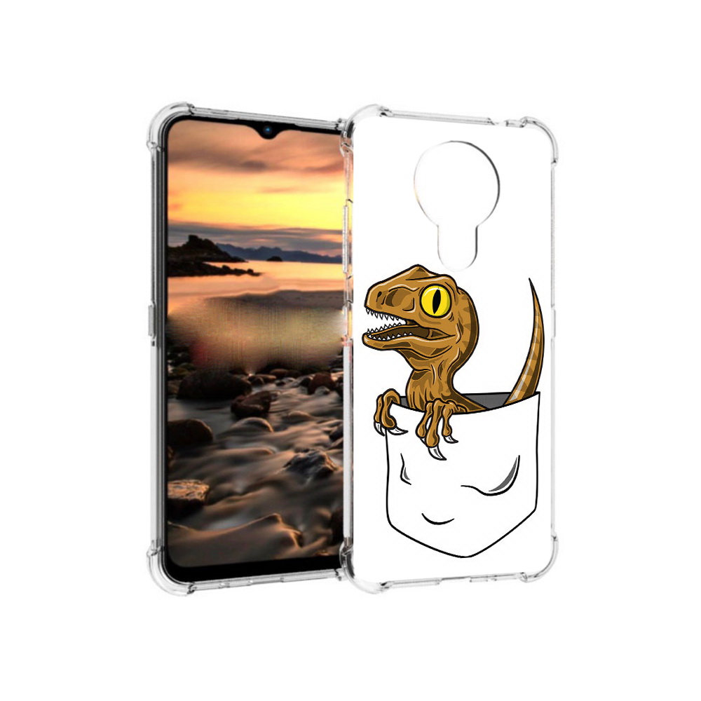 

Чехол MyPads Tocco для Nokia 1.4 динозавр в кармане (PT159954.115.327), Прозрачный, Tocco