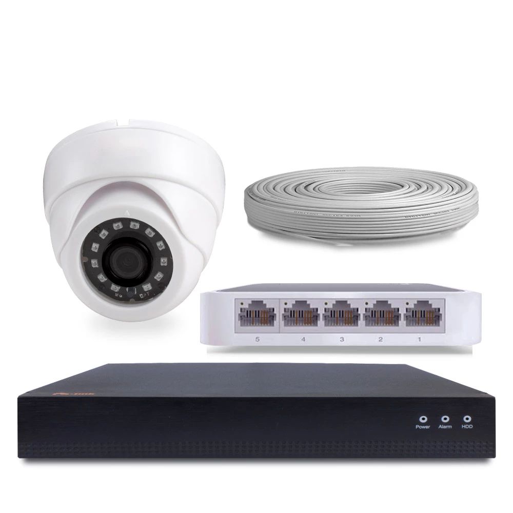 Комплект видеонаблюдения IP 2Мп Ps-Link KIT-A201IP 1 камера купольная камера видеонаблюдения ahd 2mp 1080p ps link ahd302r с вариофокальным объективом