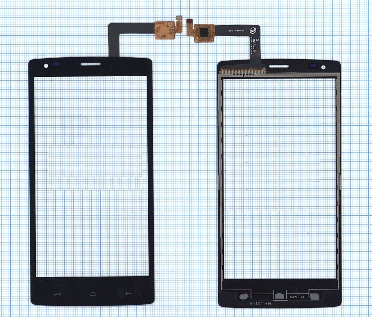 

Сенсорное стекло (тачскрин) для Fly IQ4505 ERA Life 7 черное