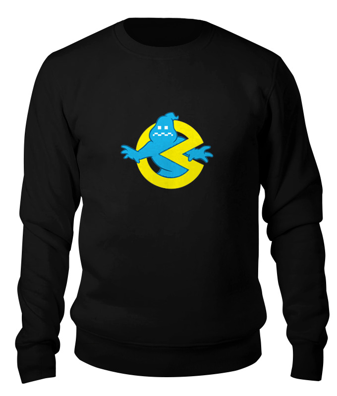 

Свитшот унисекс Printio Ghostbusters x pac man черный M, Ghostbusters x pac man