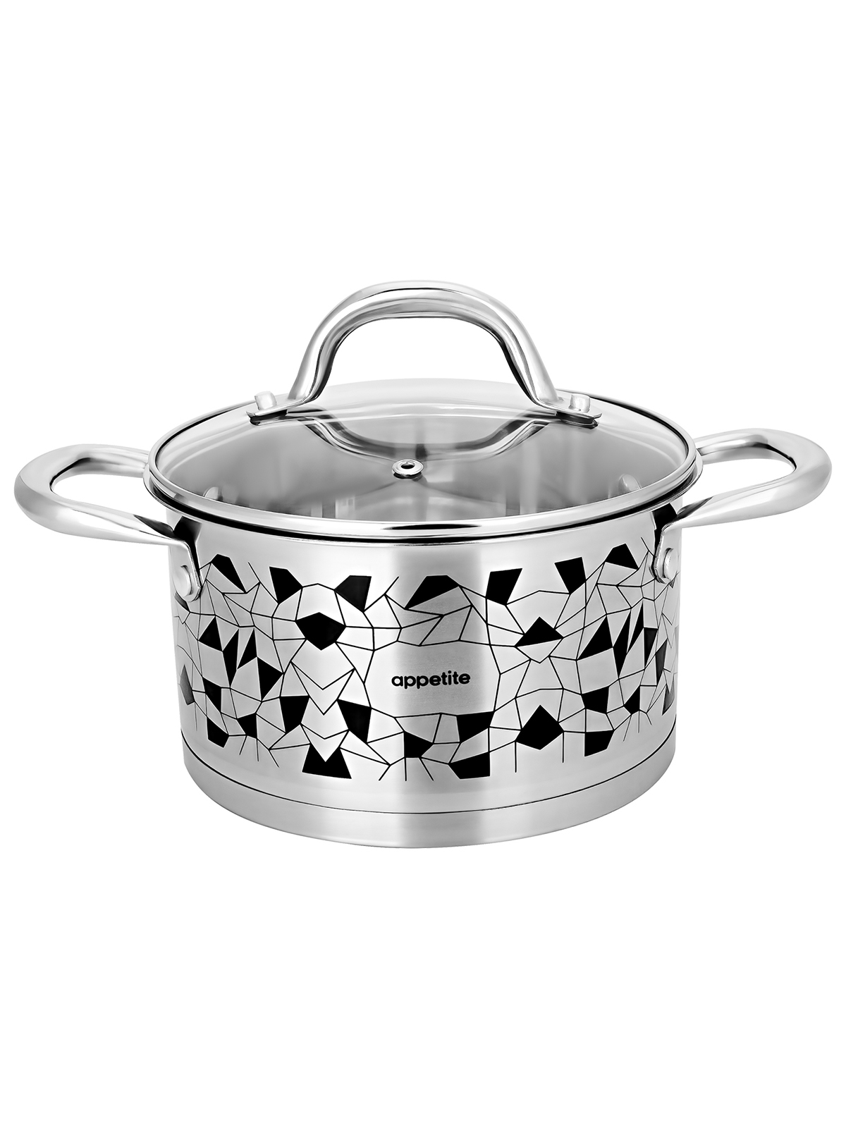 

Кастрюля с крышкой Appetite Enigma, нержавеющая сталь, 1,8 л, Серебристый