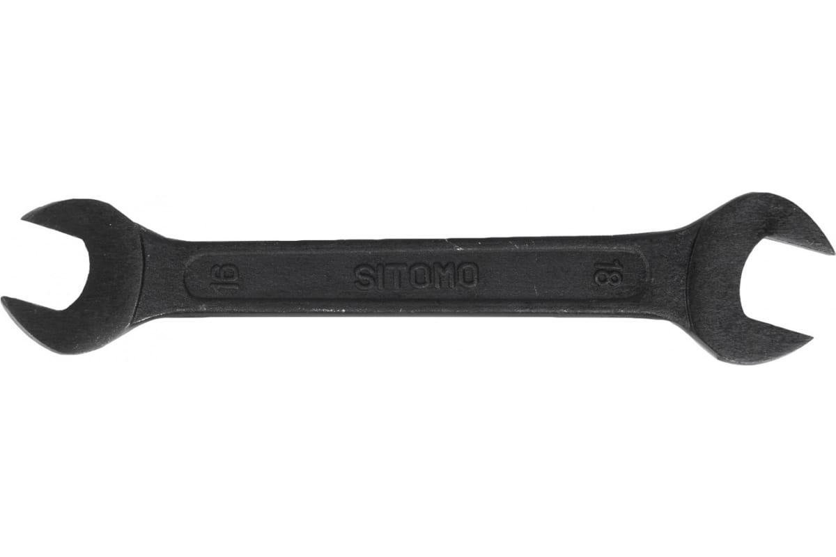 Гаечный рожковый двусторонний ключ SITOMO 16х18 окс. 75712