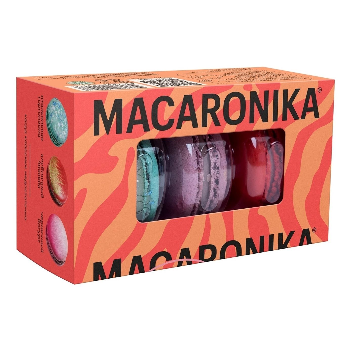 

Пирожное Macaronika Макарон горгонзола-чизкейк-йогурт 48 г x 3 шт