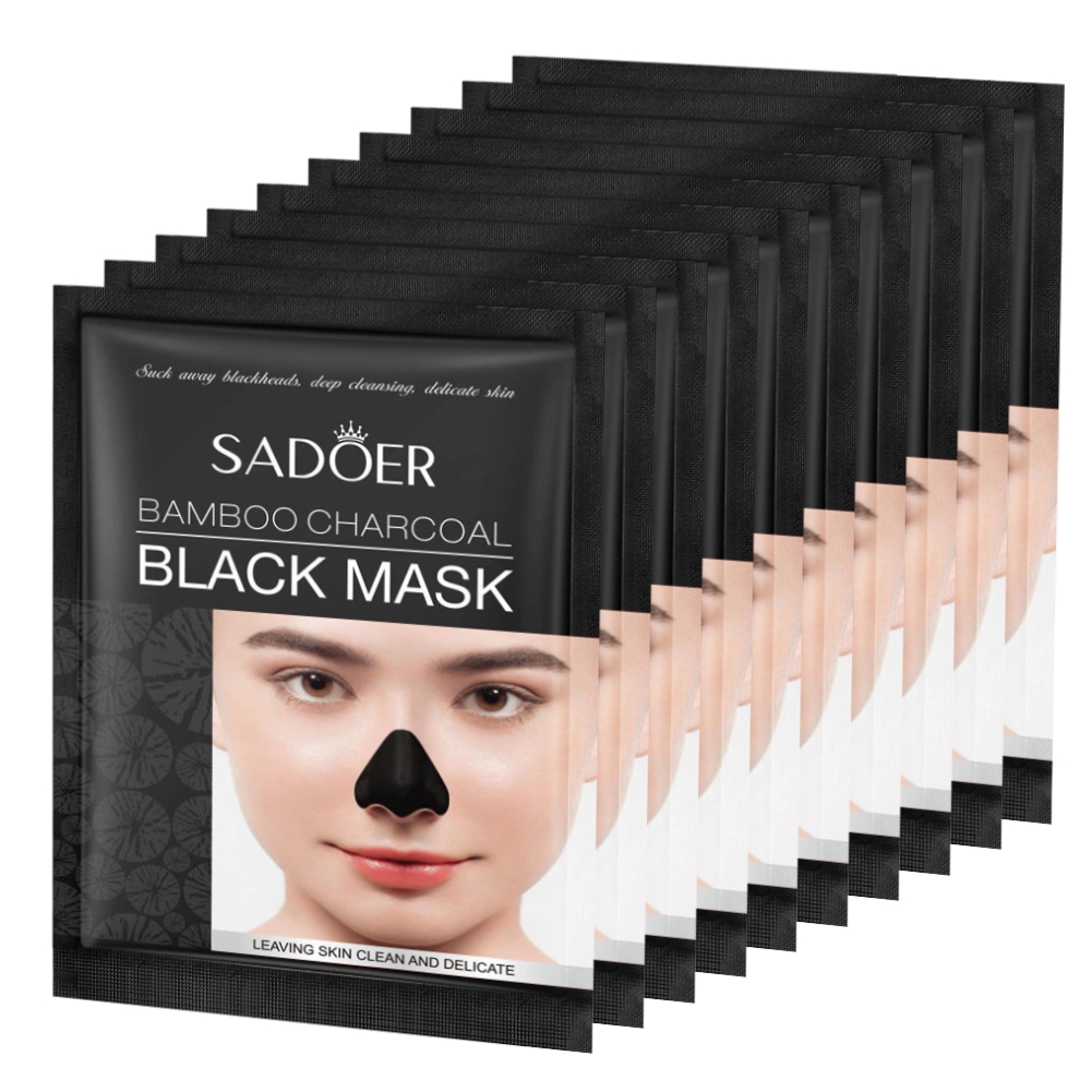 Набор Sadoer Маска для носа от черных точек с бамбуковым углем 6 г х 10 шт lanbena маска от черных точек с экстрактом камелии 17