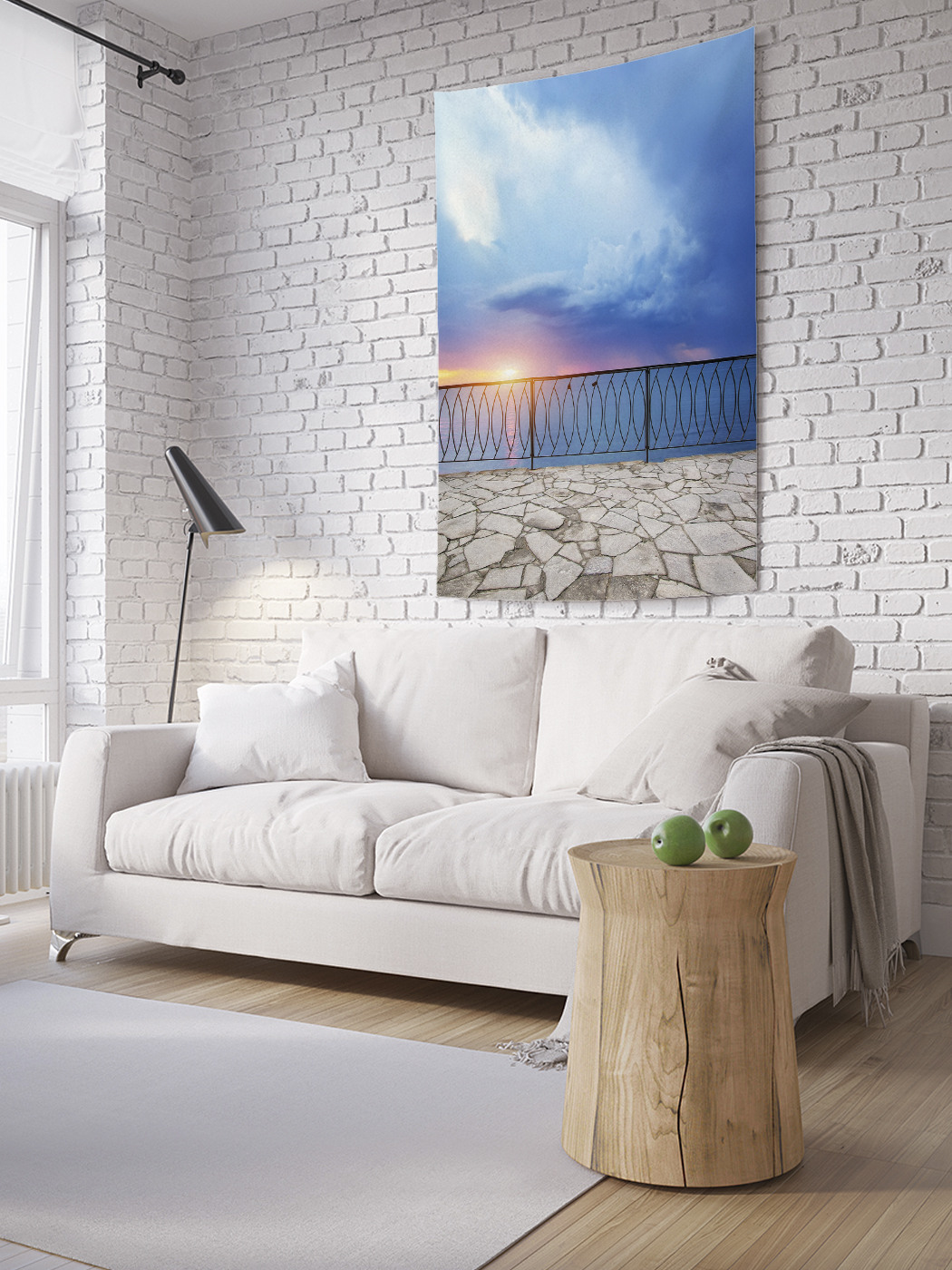 

Вертикальное фотопанно на стену JoyArty Морской закат на веранде 150x200 см, Морской закат на веранде