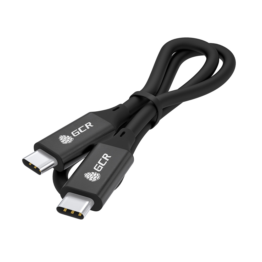 Кабель GCR GCR-54071 USB Type-C - USB Type-C 1 м, черный